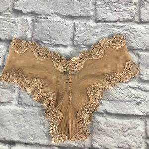 Vintage Sexy Little Things Victoria’s Secret Low-Rise‎ Fishnet Brazilian Gold
